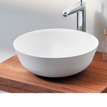 Waskom opbouw Bowl composiet ø41cm wit mat
