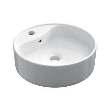 Keramische ronde opbouw waskom Rondo ø40cm wit