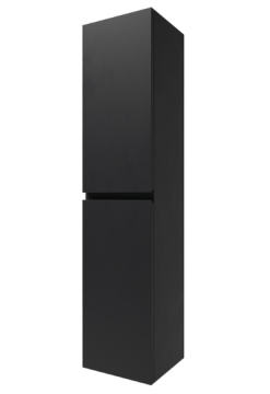 Hoge kast Hidra 150x35x30cm (hxbxd) mat zwart RAL 9005 met 2 deuren
