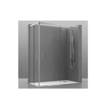 4-teiliger Duschwand Eckeinstieg mit Schiebetüren Cosmo 6mm
