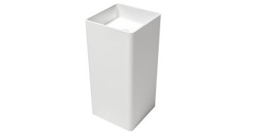 Vrijstaand Solid Surface wastafel Ember 40x40x85cm (lxdxh) - zonder kraangat