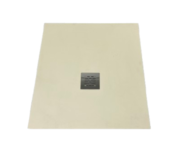 DOUCHEBAK COMPOSIET SOLID ECO 77.5X90CM EGAAL LICHT IVOOR RAL1015