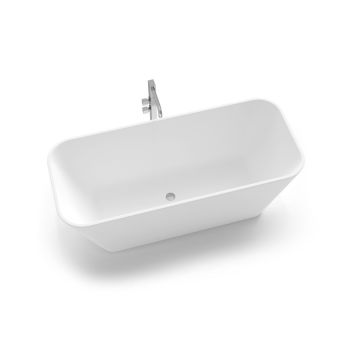 Vrijstaand Solid Surface ligbad Heron 165x70cm mat wit 