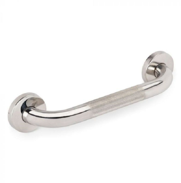 Badgreep 30cm chroom met anti slip handvat
