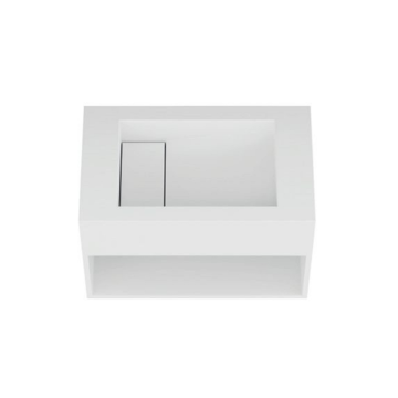 Solid Surface Wastafel Umbriel middle 50x31cm mat wit