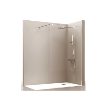 Vaste douchewand Walk In 89x220cm Transparantglas Chroom
