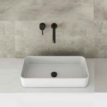 Solid Surface opbouw waskom Toledo 45x28cm mat wit