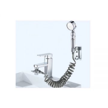 Handdouche voor wastafelkraan en keukenkraan chroom