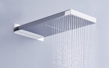 Inbouw hoofddouche Einstein 50x22cm RVS gepolijst met waterval functie