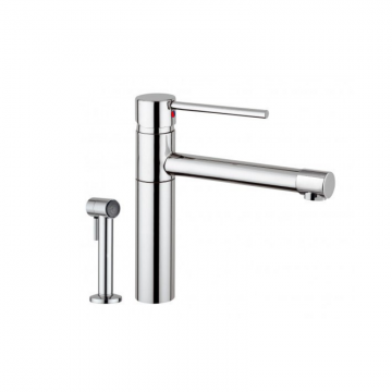 Keukenkraan Pepper chroom met aparte handdouche