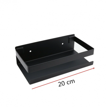 Shelf / Planchet Rack mat zwart 20cm