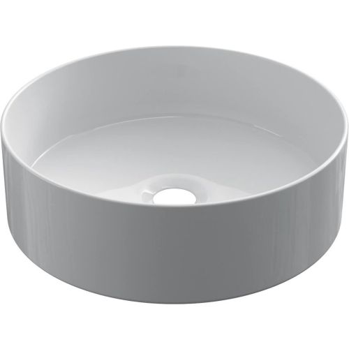 Keramische ronde opbouw waskom Cylindrico ø35cm wit