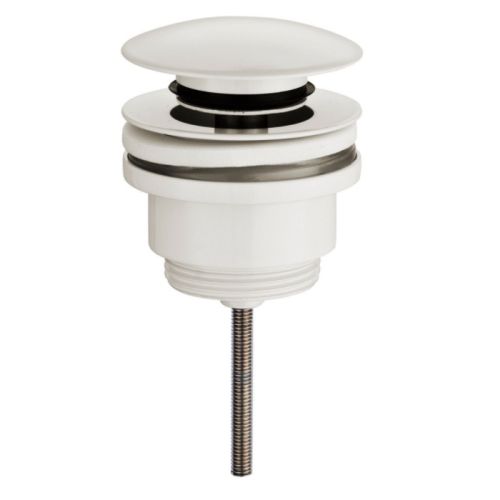 Luxe click waste afvoerplug 1¼" keramisch wit