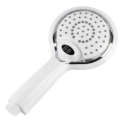 LED handdouche wit-chroom met digitale temperatuur aanduiding
