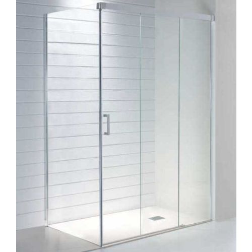 4-delige Douchewand met schuifdeuren en zijwand Trebol - 6mm