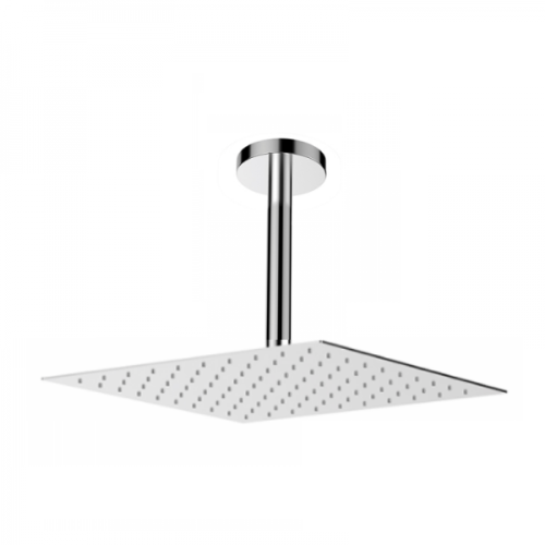 Hoofddouche 20x20cm gepolijst RVS inclusief plafondarm