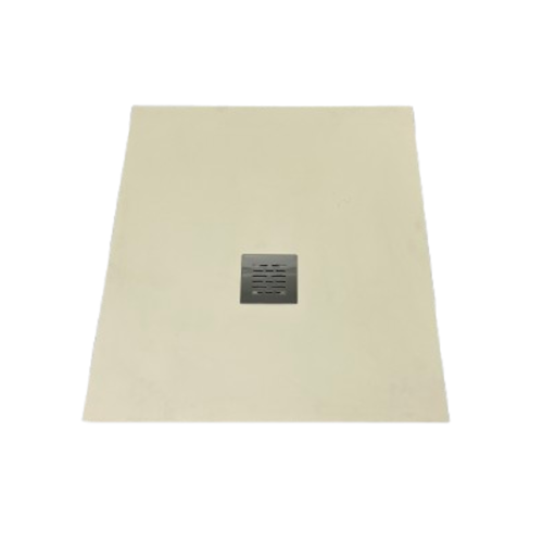 DOUCHEBAK COMPOSIET SOLID ECO 77.5X90CM EGAAL LICHT IVOOR RAL1015