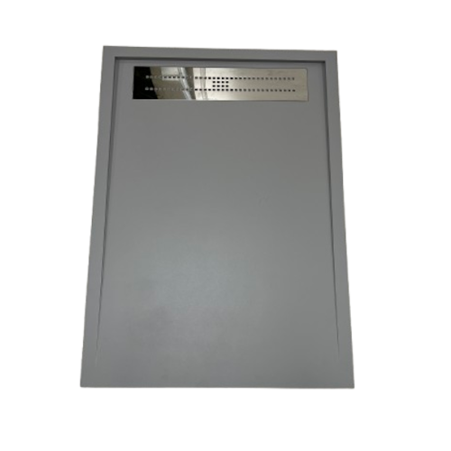 Komposit Duschwanne nach mass mit ablaufrinne Subway Eco Weiss 85x120cm