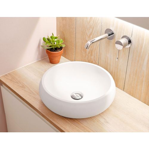 Waskom opbouw Bowl composiet ø41cm wit mat
