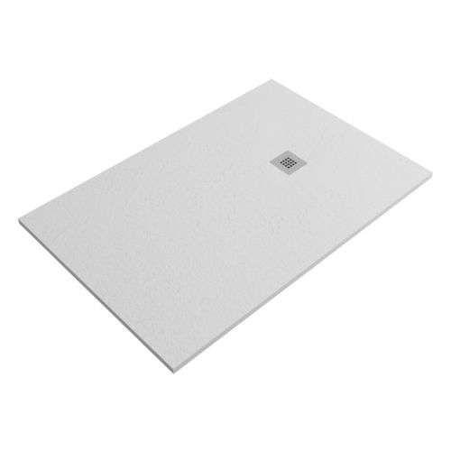 Composiet douchebak Slim Eco 100x130 cm leisteen wit
