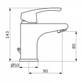 Wastafelkraan Ten Pro XL chroom