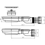 Douchebaksifon Slim 40mm met zeefje maatvoering