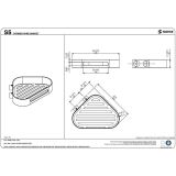 Design zeephouder S5 hoekmodel RVS mat zwart