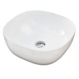 Waskom opbouw Palma 40x40cm keramisch wit
