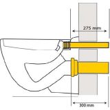 Verlengde wandcloset aansluitset 90-110 lengte 300mm universeel 