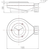 Komposit Duschwanne nach mass mit ablaufrinne Subway Eco Weiss 85x120cm