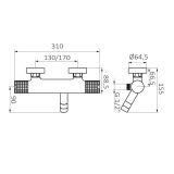 Thermostatisch Badarmatur Aura Chrom