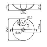 Waskom opbouw Bowl composiet ø41cm wit mat