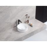 Keramische ronde opbouw waskom Corinto Ø37,5cm wit