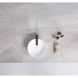 Keramische ronde opbouw waskom Corinto Ø37,5cm wit