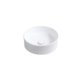 Keramische ronde opbouw waskom Corinto Ø37,5cm wit
