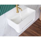 Wastafel York 50x31cm Solid Surface wit mat