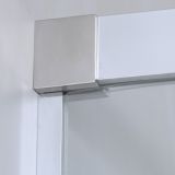 Schuifdeur 65cm met vast deel 55cm Cosmo - 6 mm - Helder Glas Chroom