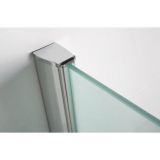 Vaste douchewand Luna 80x200cm Transparantglas Chroom