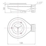 Composiet douchebak Solid ECO 95.5x170cm Egaal Wit Ral9003