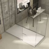Solid Surface douchebak Hydra 90x120cm wit
