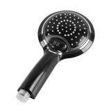 LED handdouche zwart-chroom met digitale temperatuur aanduiding