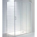 4-delige Douchewand met schuifdeuren en zijwand Trebol - 6mm