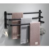 Drievoudig handdoekrek Nero 60cm zwart