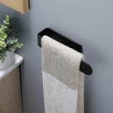 Handdoekhouder slim 37 cm zwart