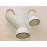 Uittrekbare flexibele WC afvoer 30-57cm wit