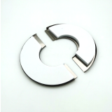 Rozet 2-delig 65x23mm chroom
