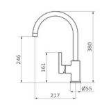 Design keukenkraan Eternal chroom