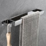 Handdoekhouder Cubic 40cm chroom met handdoekhaak