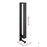 Handdoekhouder Cubic 40cm mat zwart met handdoekhaak