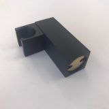 Metalen houder Cuadro voor handdouche vierkant mat zwart